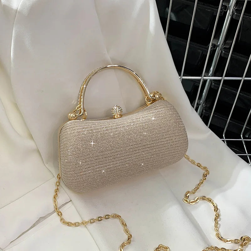 Glitzernde Minaudière für Damen – elegante Abendtasche für Hochzeiten