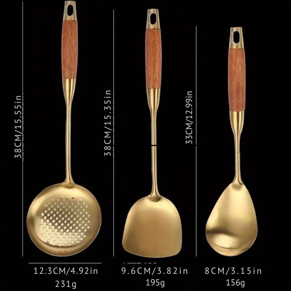 Goldene Küchenhelfer, 6-teiliges Set