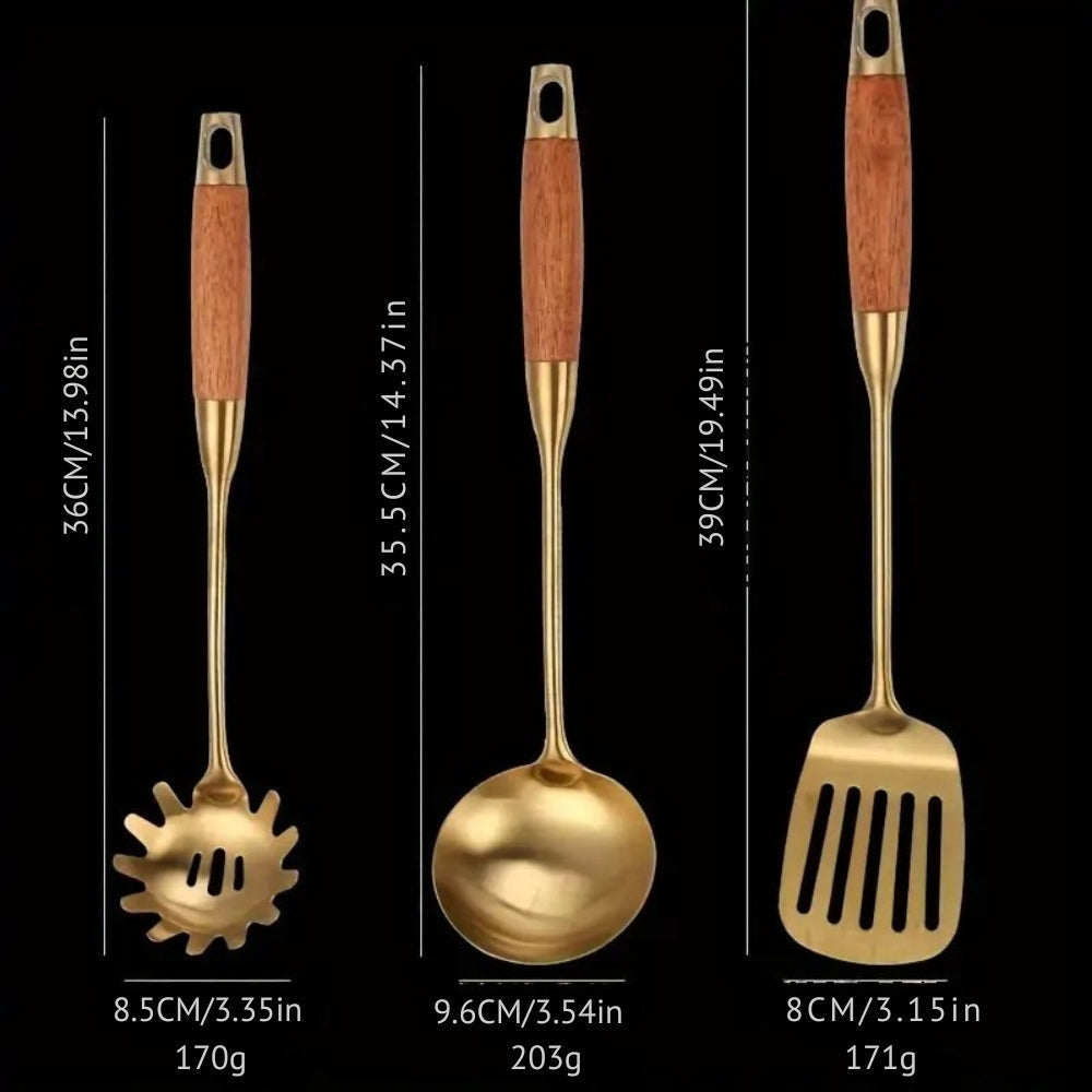 Goldene Küchenhelfer, 6-teiliges Set