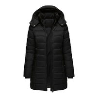 Halblanger wattierter Damen-Parka mit Kapuze – Warmer Winterparka & Steppjacke