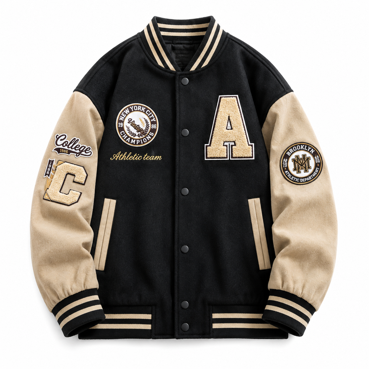 Herren-Bomberjacke mit Knopfleiste und Eingrifftaschen – Lässige langärmlige Jacke für Alltag, Pendeln und saisonale Lagen-Looks