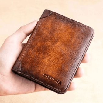 Herren-Geldbörse aus echtem Leder mit RFID-Schutz