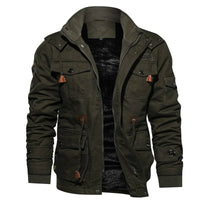 Herren-Military-Cargojacke mit Kapuze