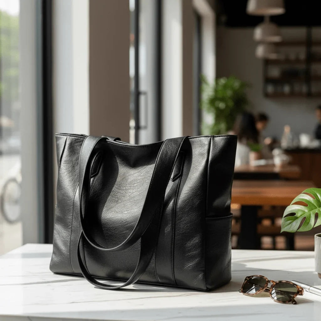 Herren-Schultertasche aus PU-Leder mit organisiertem Stauraum – Schwarz oder Braun