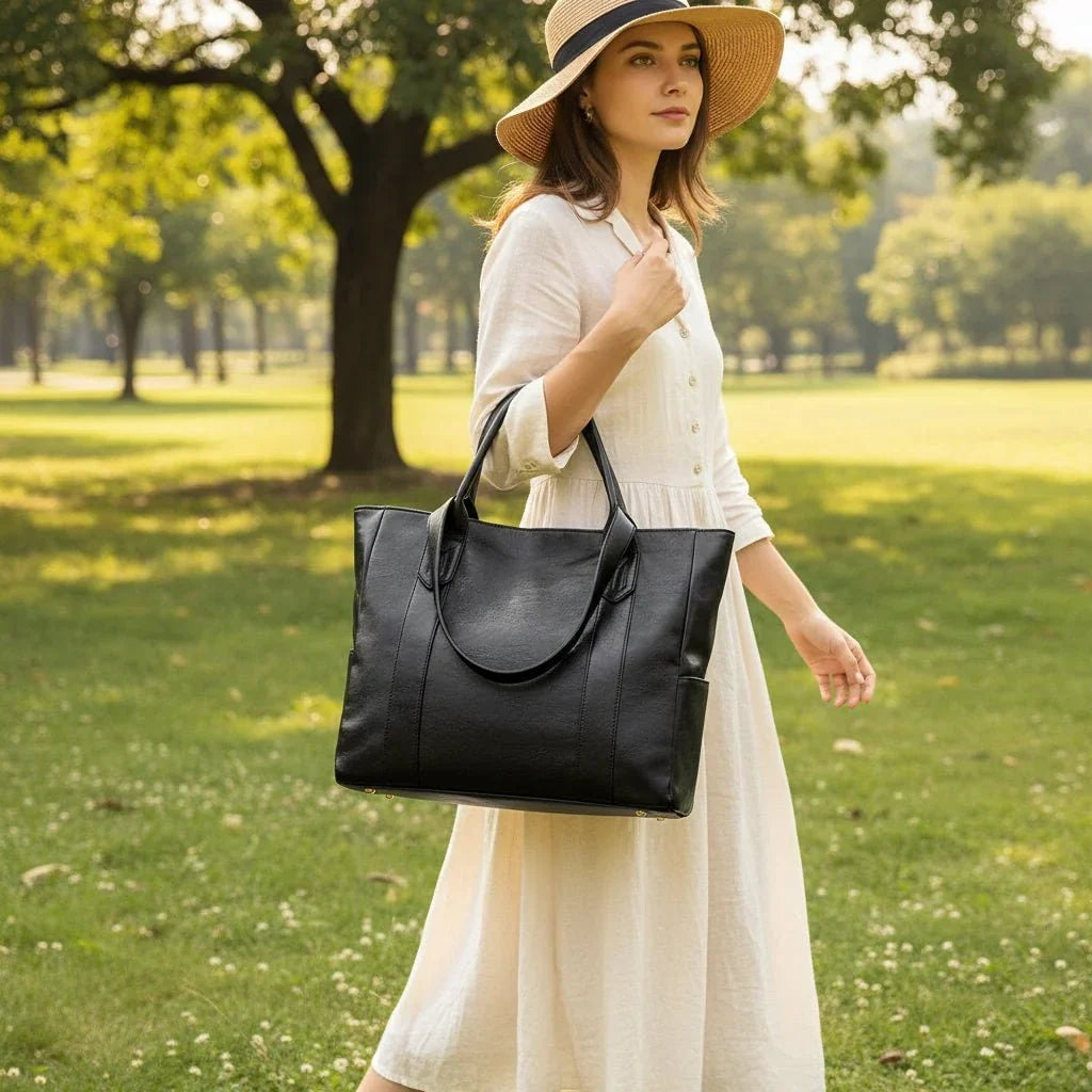Herren-Schultertasche aus PU-Leder mit organisiertem Stauraum – Schwarz oder Braun