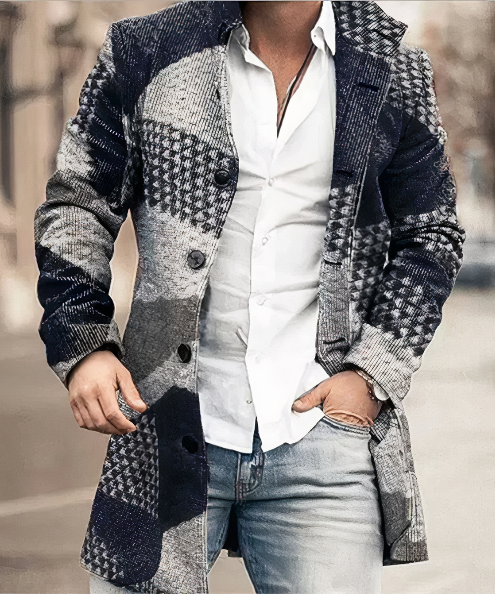Herren-Trenchcoat mit Knöpfen