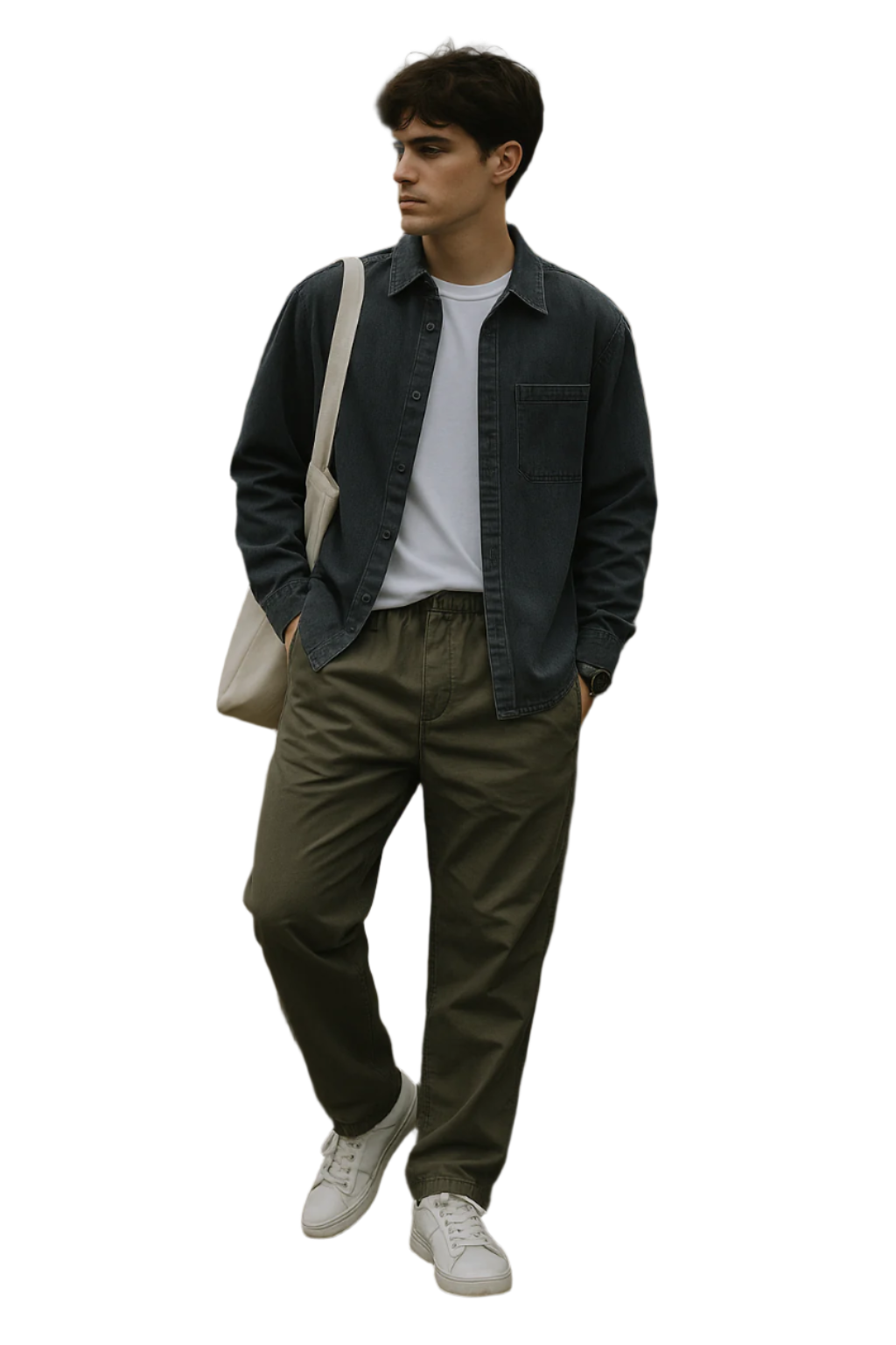 Herrenhose mit lockerer Passform und Taschen