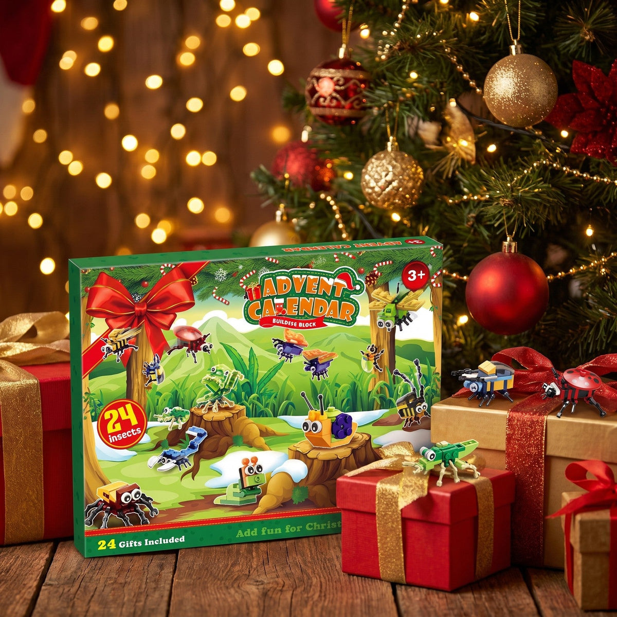 Insekten-Adventskalender für Kinder, 24 Modelle + 2 geheime Modelle