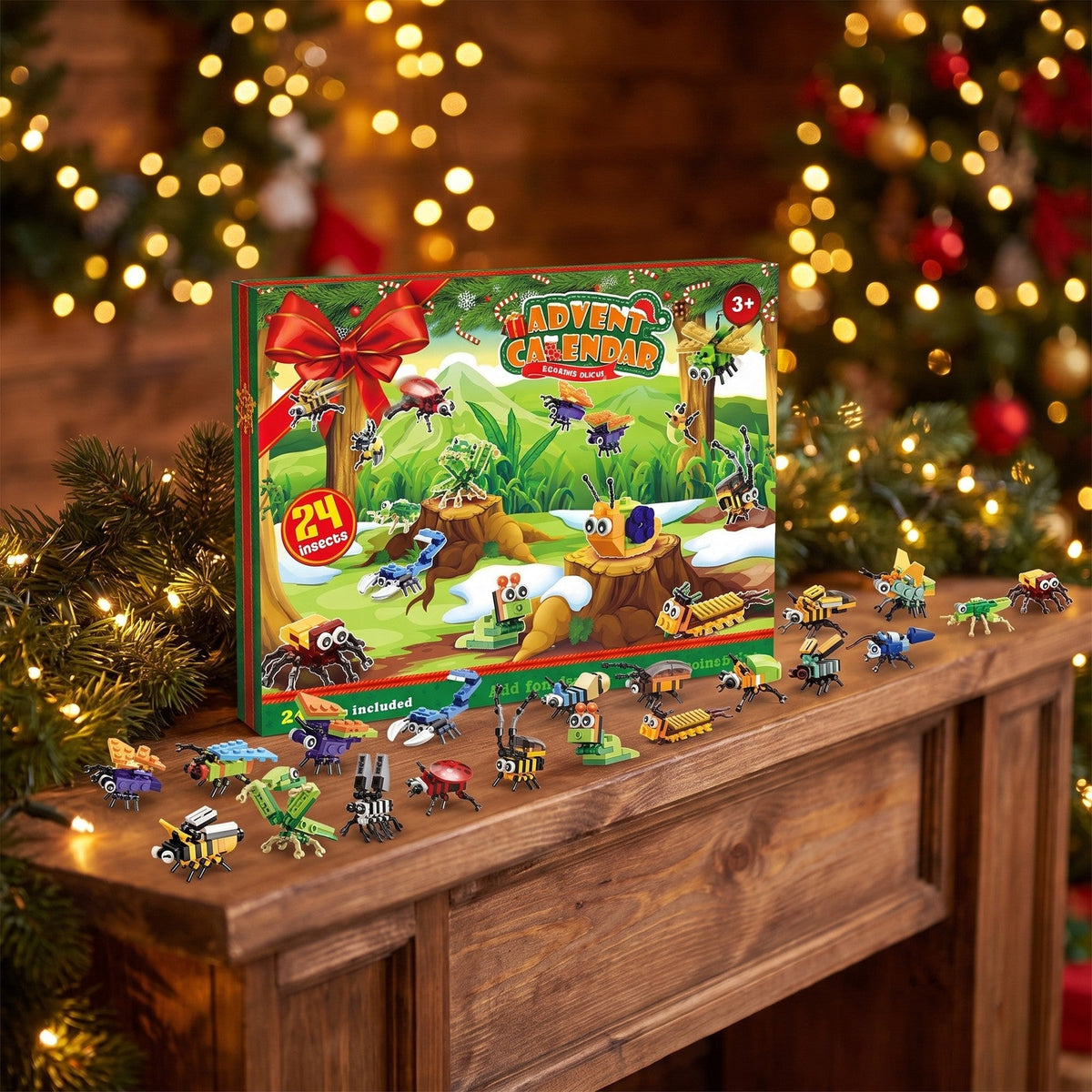 Insekten-Adventskalender für Kinder, 24 Modelle + 2 geheime Modelle