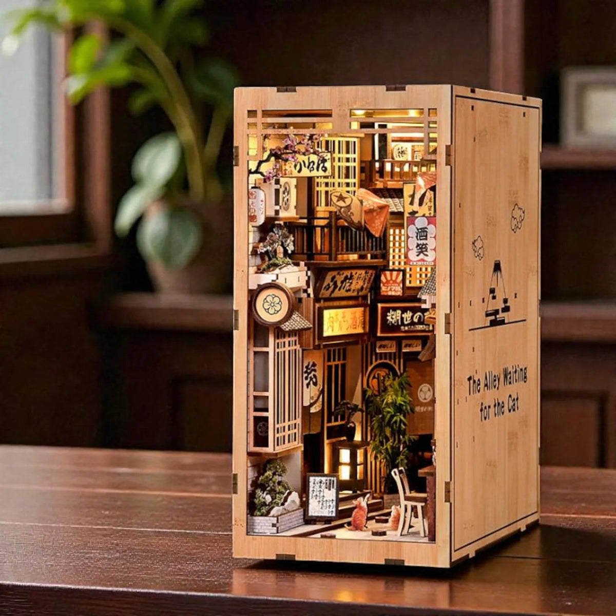 Katzengasse – Japanisches DIY-Book-Nook mit LED-Beleuchtung