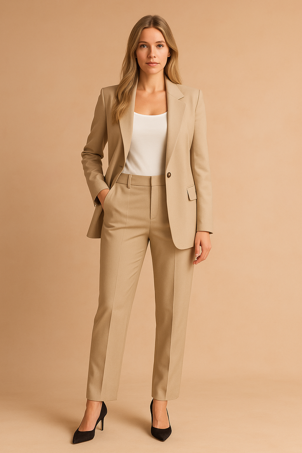 Klassisches Set aus Blazer und Hose für Damen
