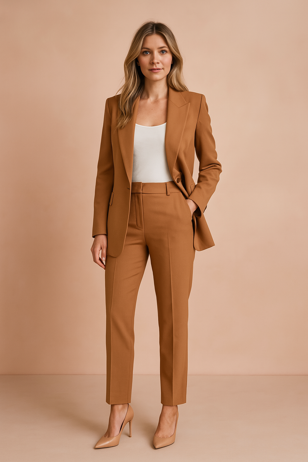 Klassisches Set aus Blazer und Hose für Damen