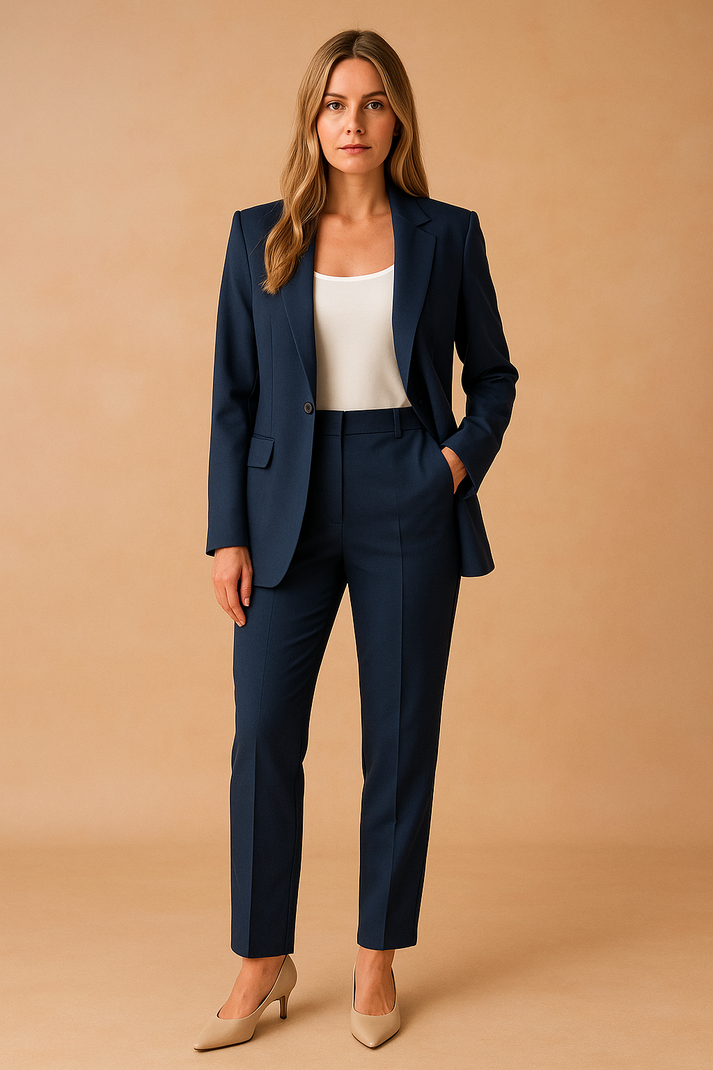 Klassisches Set aus Blazer und Hose für Damen