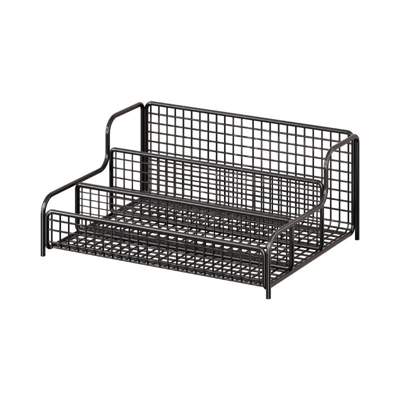 Kompakter, stapelbarer Unterbett-Schuh-Organizer aus Metallgitter mit mehreren Fächern