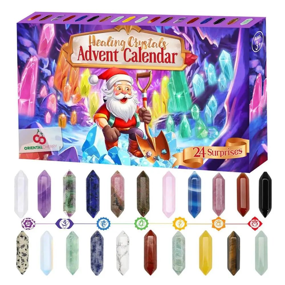 Kristall-Adventskalender 2026 – 24 einzigartige Kristalle für einen magischen Weihnachts-Countdown