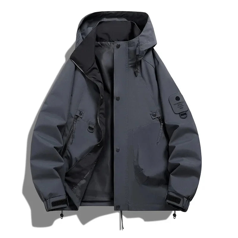 Langärmlige Unisex-Winter-Skijacke mit Kapuze