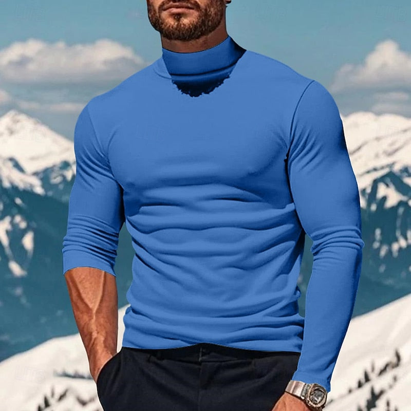 Langarmshirt mit Stehkragen