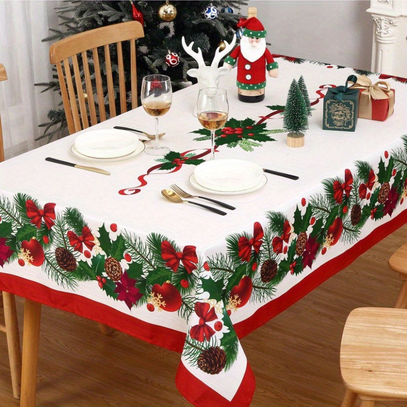Langlebige rechteckige Weihnachtstischdecke