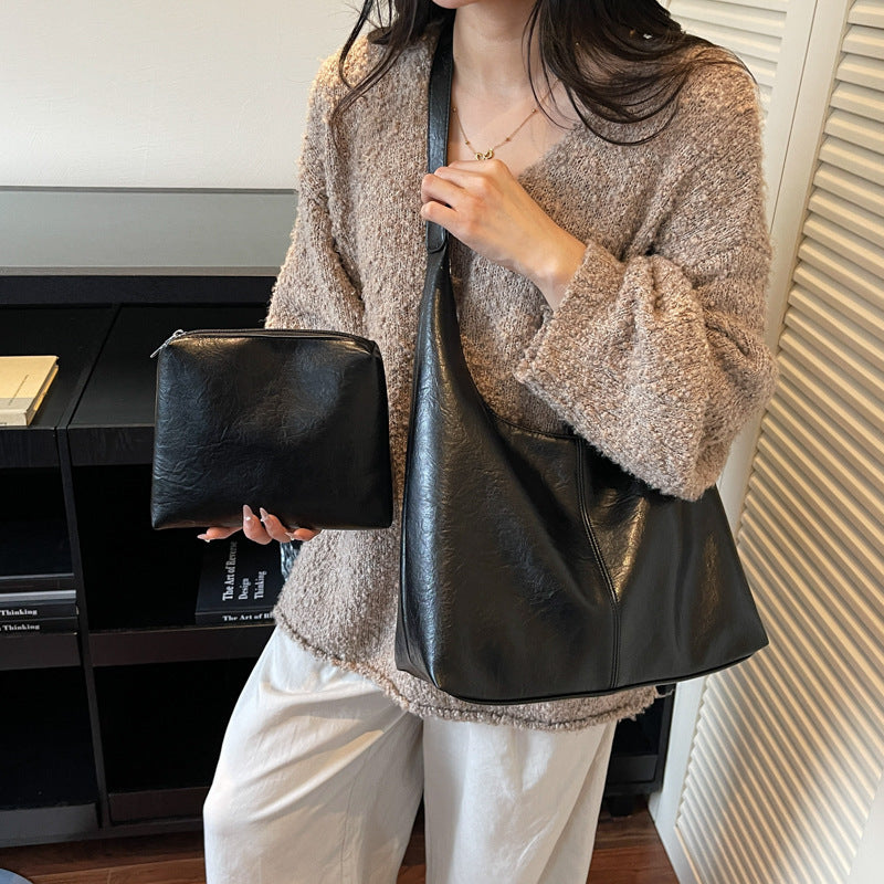 Lässige Handtasche aus Premium-Leder