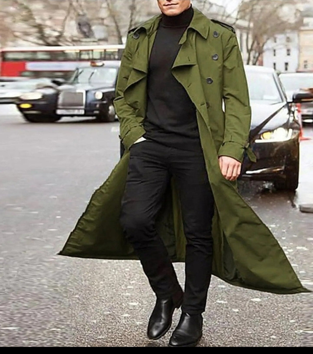 Lässiger und modischer Herren-Trenchcoat