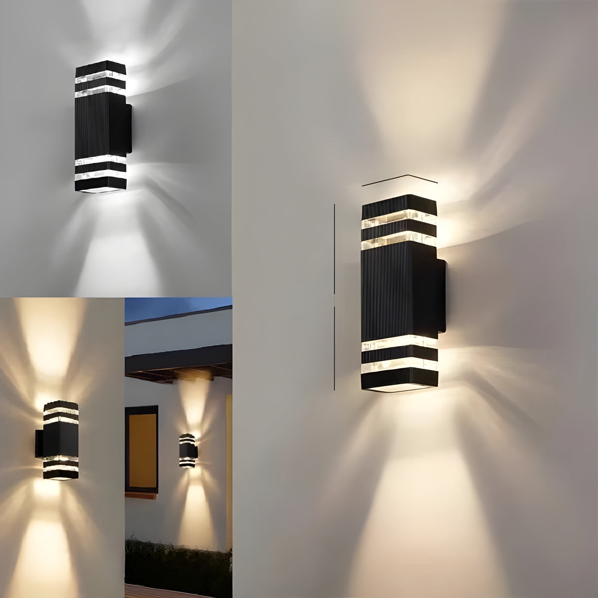 LED-Außenwandleuchte – modernes Up-and-Down-Licht, wetterfest