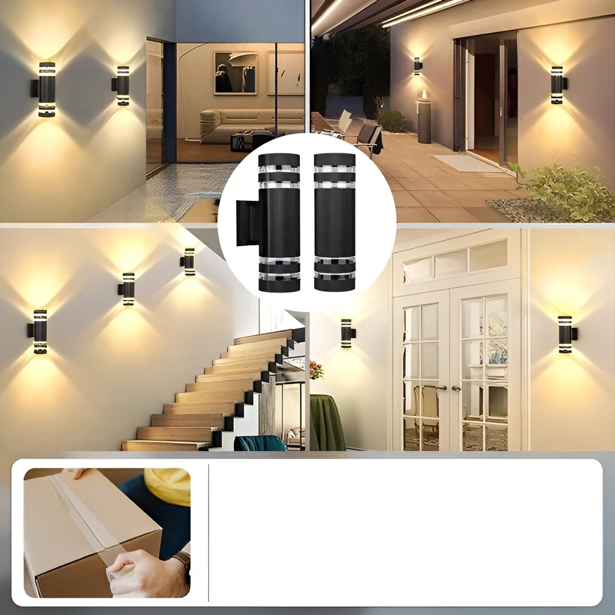 LED-Außenwandleuchte – modernes Up-and-Down-Licht, wetterfest