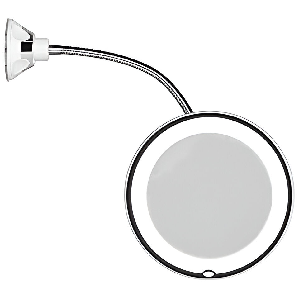 LED-Kosmetikspiegel mit 10-facher Vergrößerung und Saugnapf
