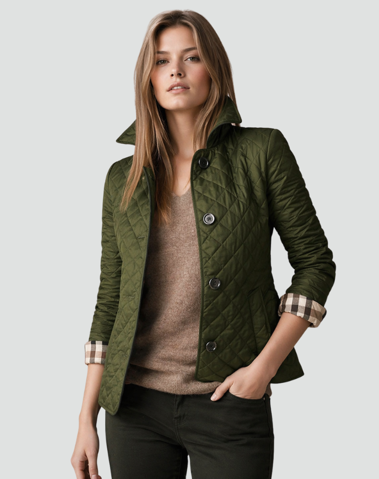 Leichte Damen-Steppjacke für die Übergangszeit mit Knopfleiste