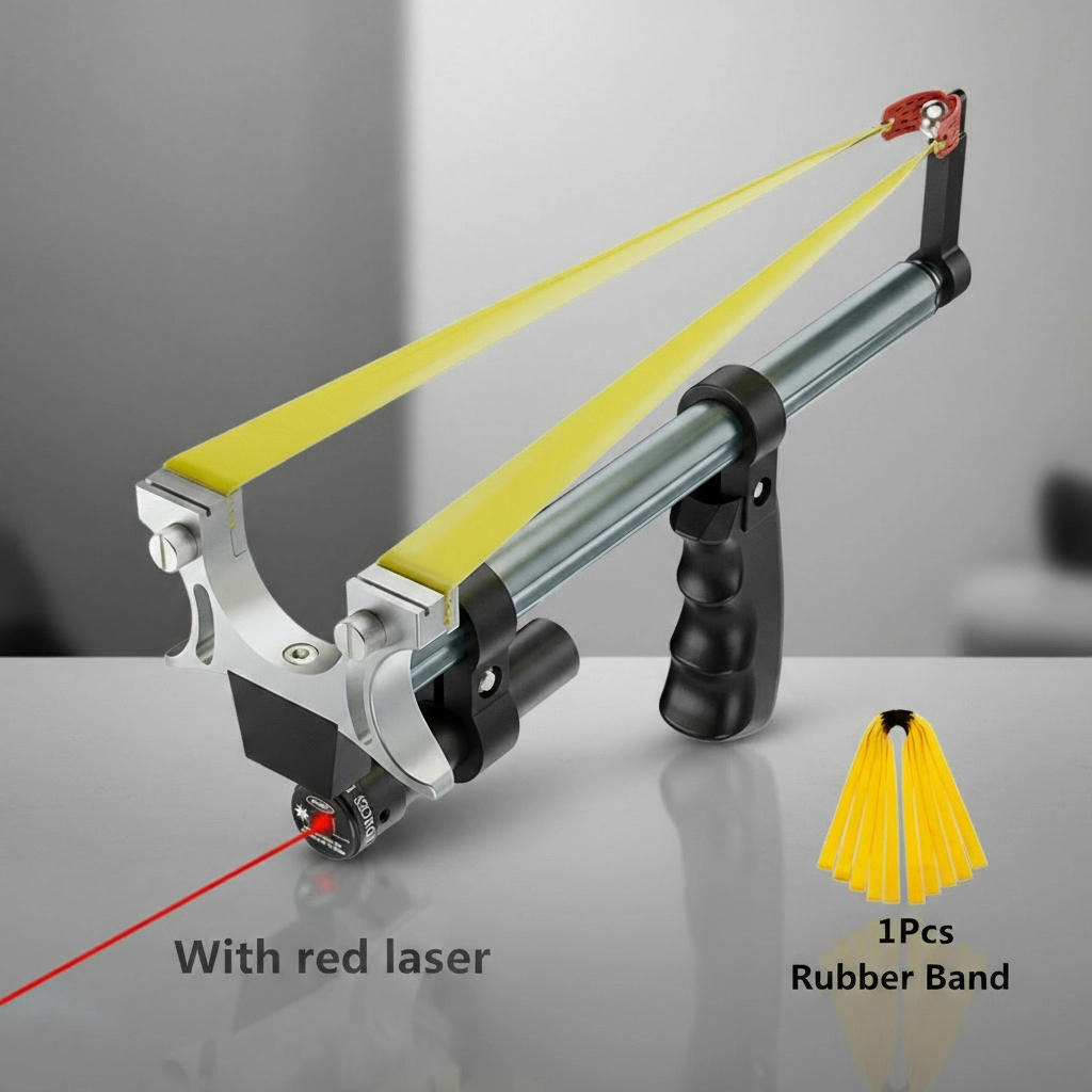 Leistungsstarke Teleskop-Steinschleuder mit Laser