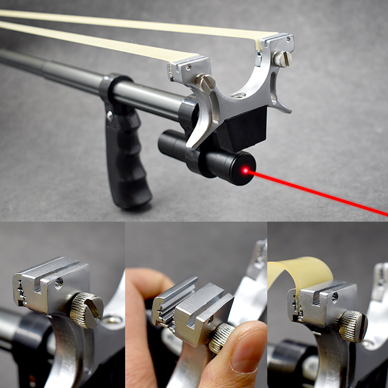 Leistungsstarke Teleskop-Steinschleuder mit Laser