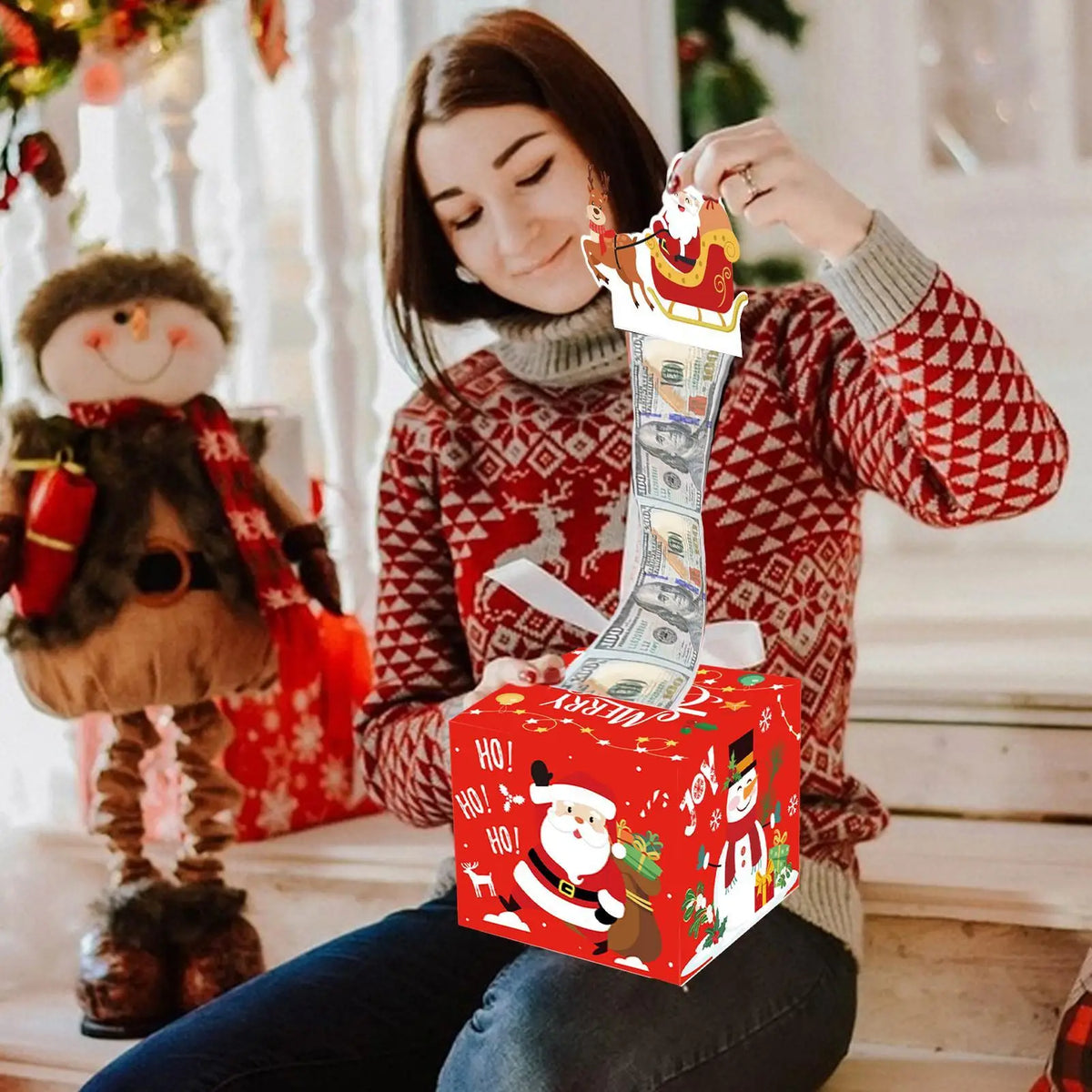 Lustige Weihnachts-Geldgeschenkbox