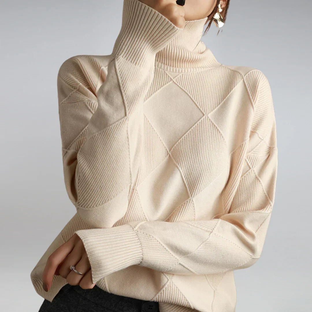 Luxuriöser Damen-Rollkragenpullover aus Kaschmir – weicher und warmer Winterpullover