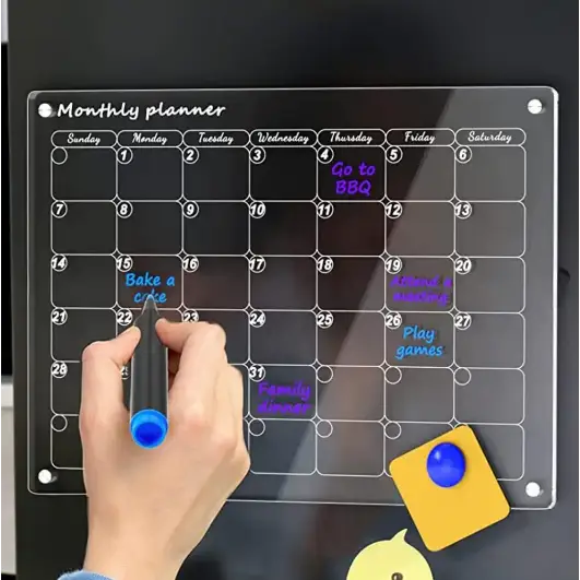 Magnetischer Monats- und Wochenplaner aus Acryl