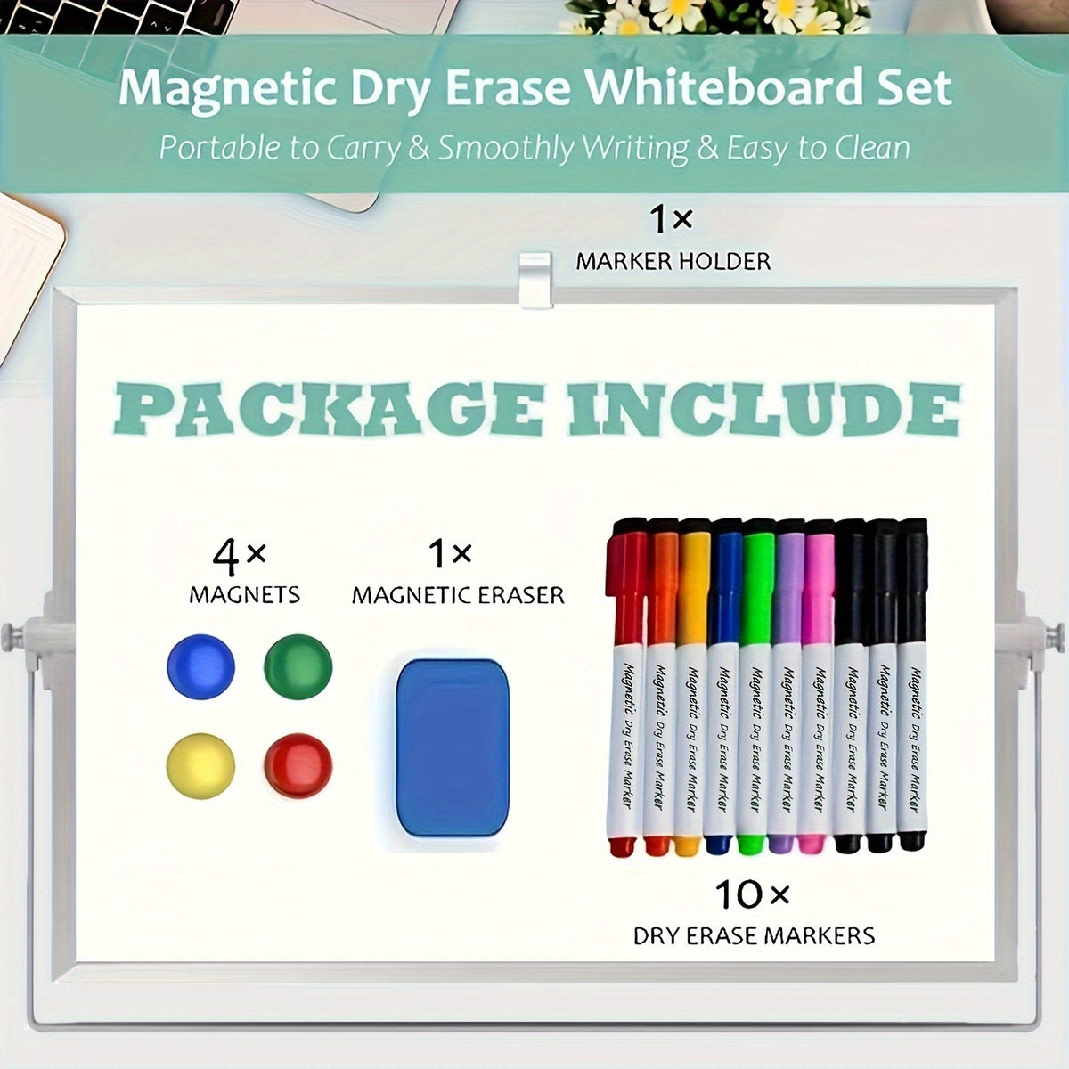 Magnetisches Whiteboard – tragbar und doppelseitig mit Ständer