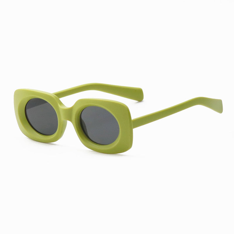 Moderne matte eckige Sonnenbrille