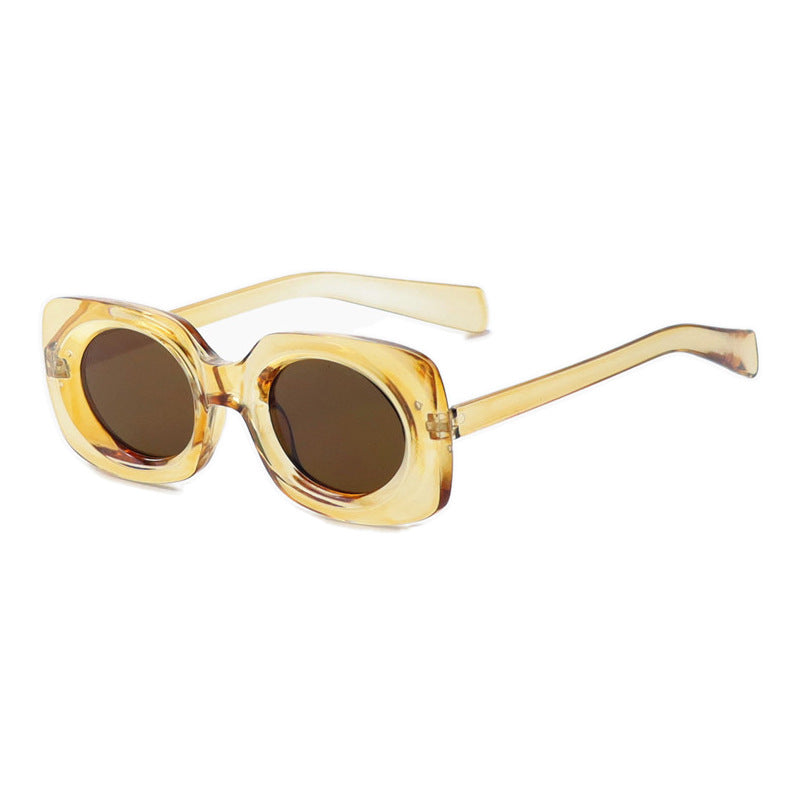 Moderne matte eckige Sonnenbrille