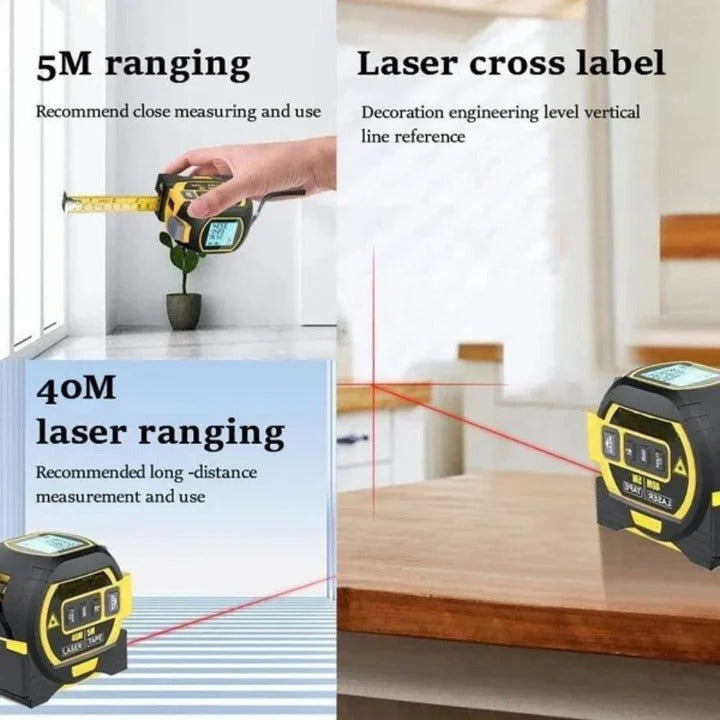 Multifunktionales 3-in-1-Laser-Maßband mit Infrarot