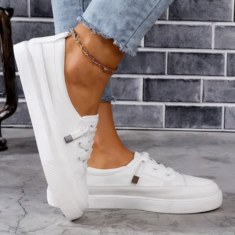 Orthopädische Damen-Schnürsneaker mit Fußgewölbestütze und Dämpfung