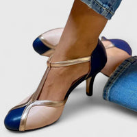 Orthopädische Mary-Jane-Pumps für Damen mit spitzer Zehenpartie, Riemchen und Schnallenverschluss
