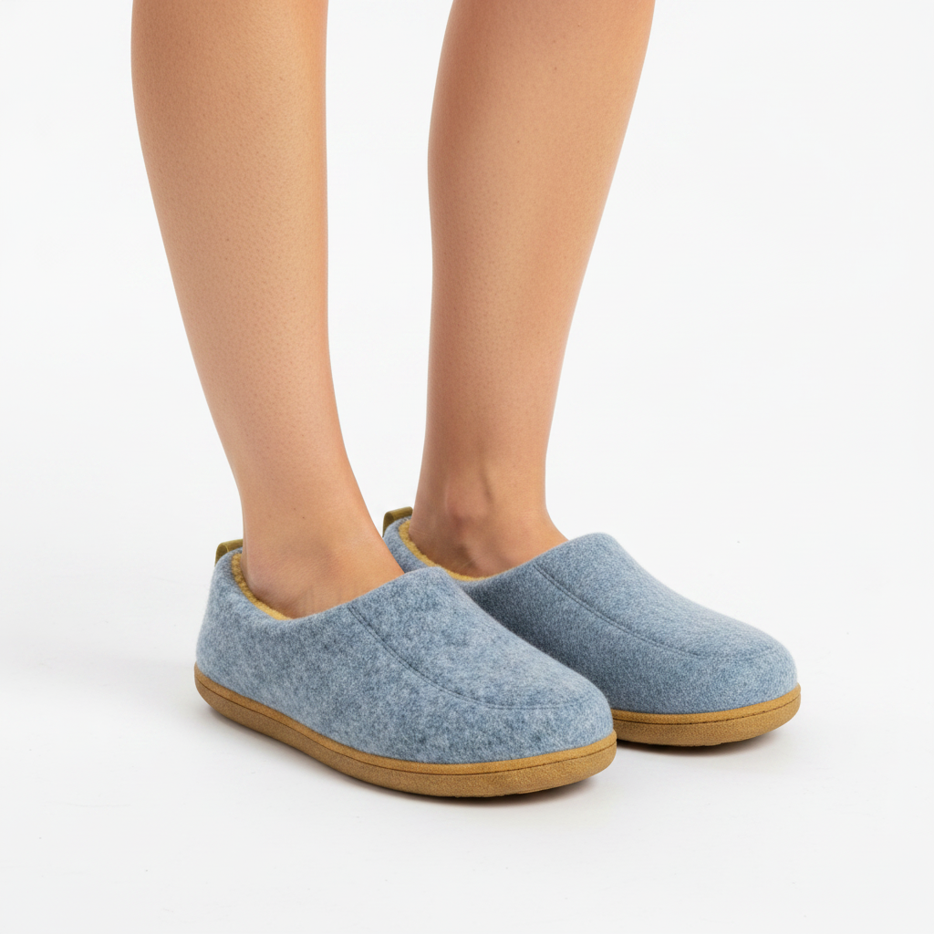 Orthopädische Unisex-Hausschuhe mit fester Sohle und Fleece-Futter