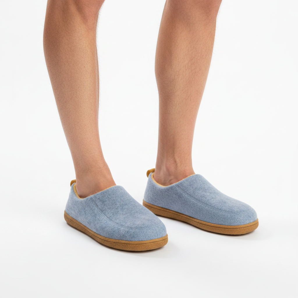 Orthopädische Unisex-Hausschuhe mit fester Sohle und Fleece-Futter