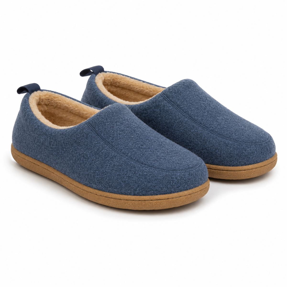 Orthopädische Unisex-Hausschuhe mit fester Sohle und Fleece-Futter