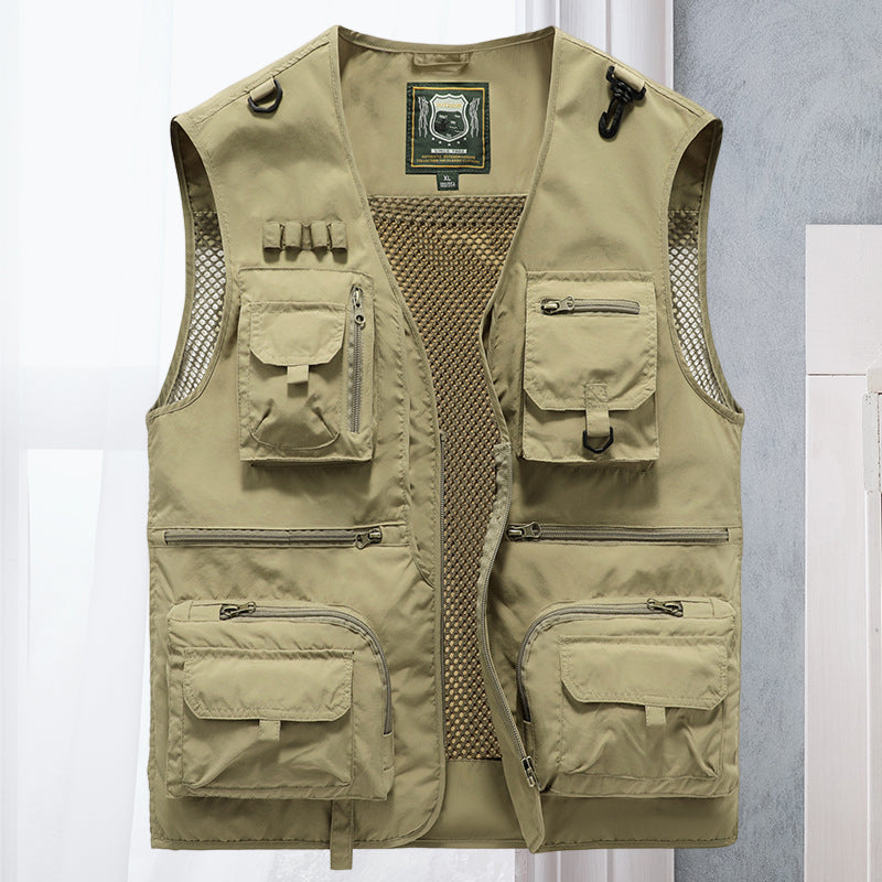 Outdoorweste mit mehreren Taschen – Leicht, atmungsaktiv