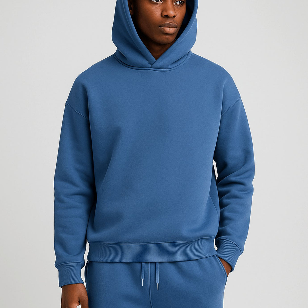 Oversized Herren-Jogginganzug aus Fleece mit Hoodie und Jogginghose
