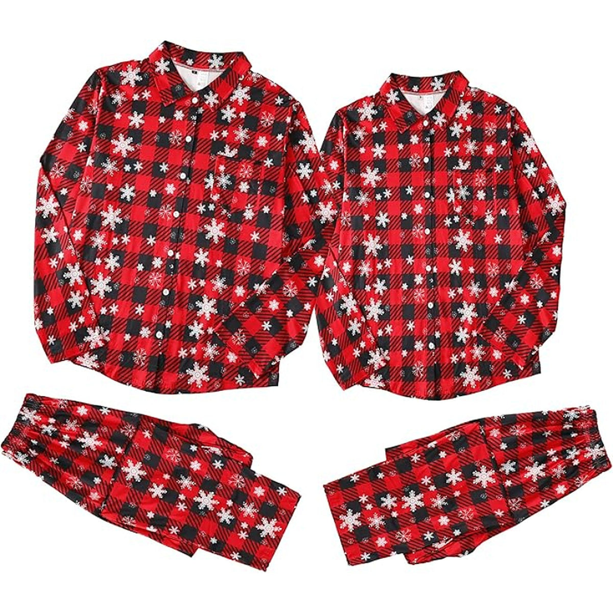 Passender Weihnachts-Schlafanzug – Kariertes Pyjama-Set für Paare