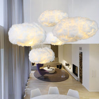 Pendelleuchte aus Baumwolle mit Diffusor, sanftes warmes Licht