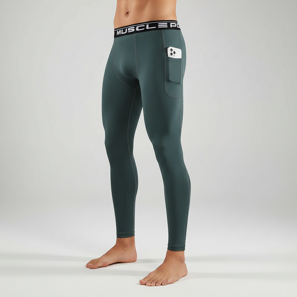 Performance-Sportleggings für Herren mit Handytasche