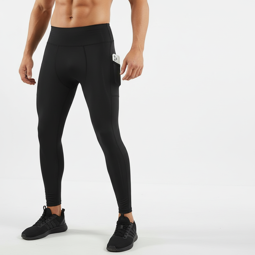 Performance-Sportleggings für Herren mit Handytasche