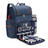 Picknick-Rucksack mit komplettem Geschirrset