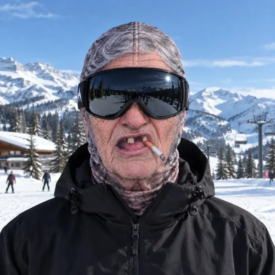 Realistische Sturmhaube mit Gesichtsmotiv – Lustige Ski- und Snowboardmaske für kaltes Wetter